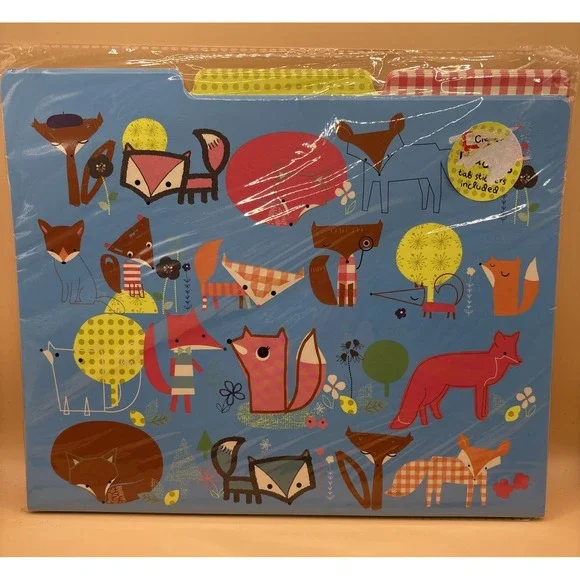 Paperchase Foxy Friends File Folders 12-Pack Fox Discontinued Classroom Office