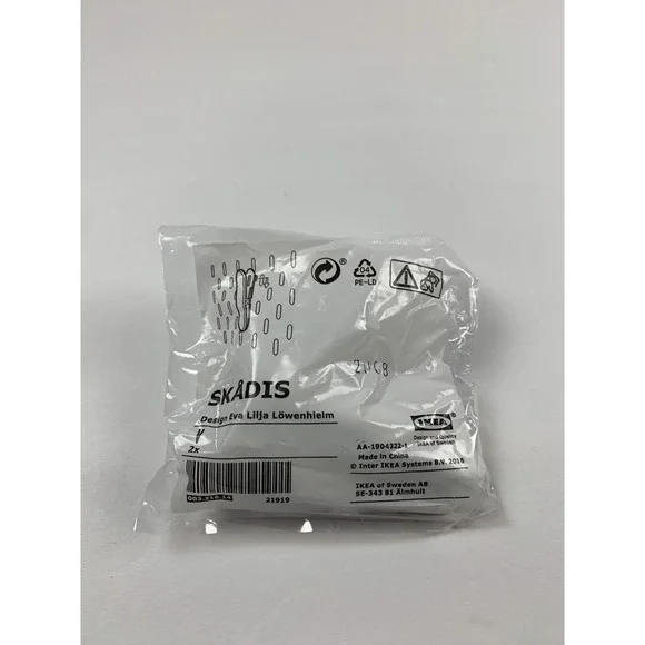 IKEA‎ Skadis Clip / 2 Pack White 003.216.14 Clip With Hook For Pegboard New 6240