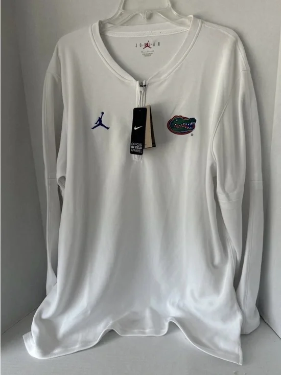 Jordan x Florida Gators White Long Sleeve 1/4 zip top