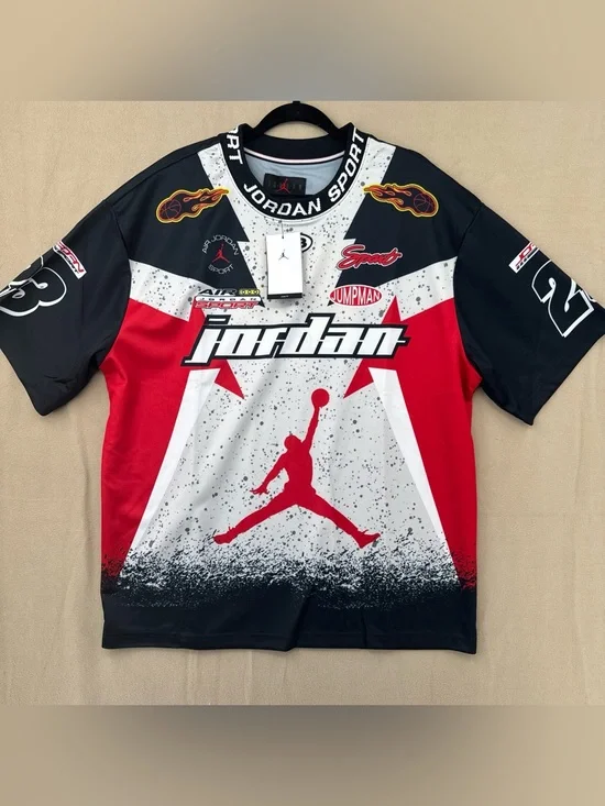 Jordan Graphic Sport Logo Tee - Black, White, Red