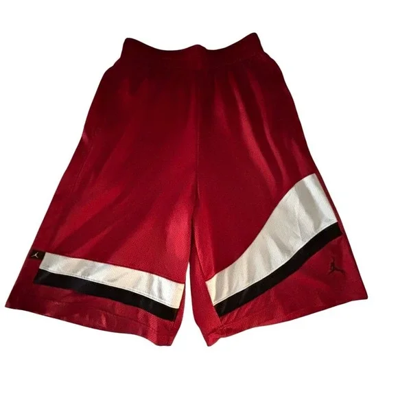 Jordan Dri-FIT Basketball Shorts Men's Small Red Mesh Athletic Gym Training EUC