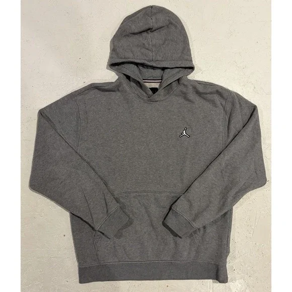 Nike Air Jordan Pullover Hoodie Men's Size M Gray Sweatshirt Swingman DQ7466-091