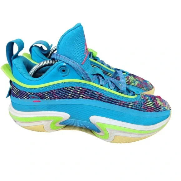 Luka Doncic Air Jordan 36 Sneakers Mens 9 Laser‎ Blue Basketball Shoes   *