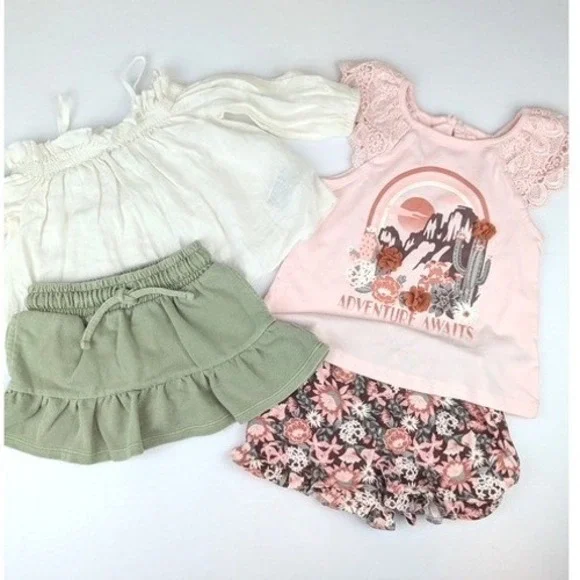 C&C California Kids‎ + BR Baby + Cat & Jack - 2 Outfit Bundle Baby Girl 18M