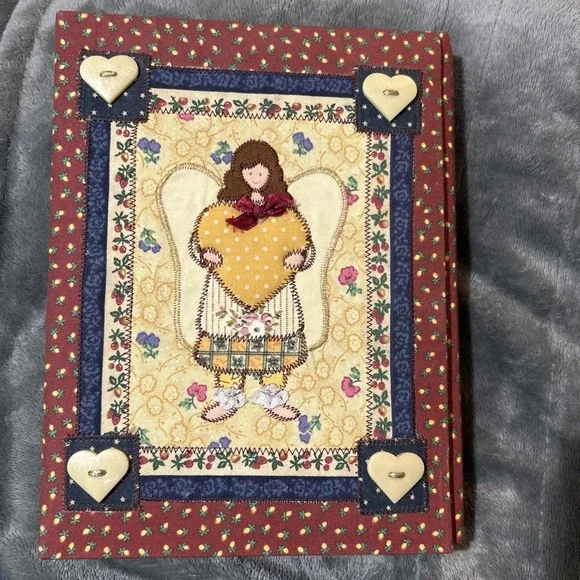 Fabric Trifold, Country, Angel Photo‎ Album, Holds 90 Photos, 4 X 6 Buttons