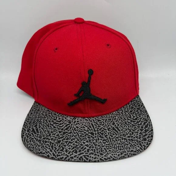 Air Jordan Red Black Jumpman Hat Snapback Cap Men Used‎