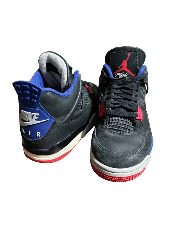 Nike Air Jordan 4 Retro Rare Air Black Blue Red Sneakers FV5029 Size 7.5