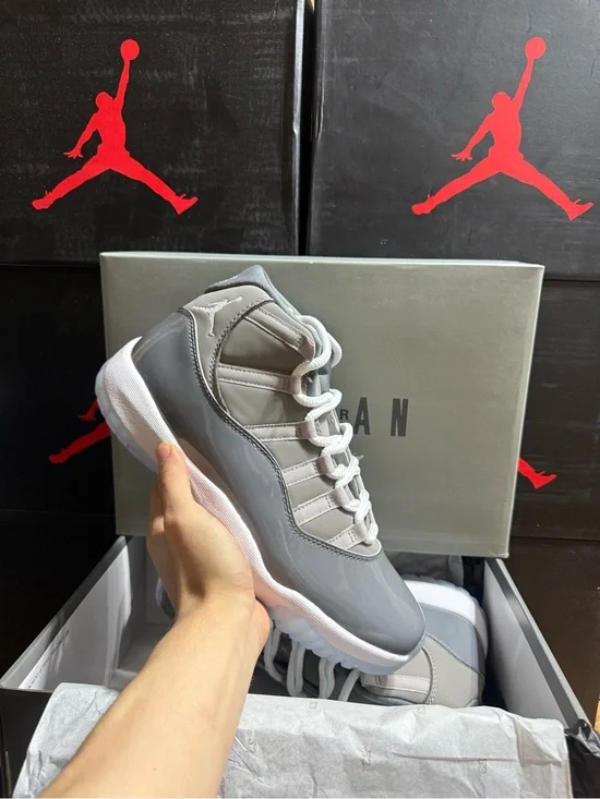 Jordan 11 Retro Cool Grey Low-Top Sneaker in Grey and White