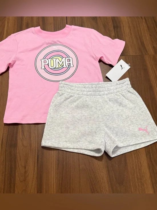 Puma Girls Outfit 2 Piece Matching Set Size 5 NEW