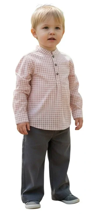 Edgehill Collection little Boys Woven Gingham Corduroy Pants Set size 6