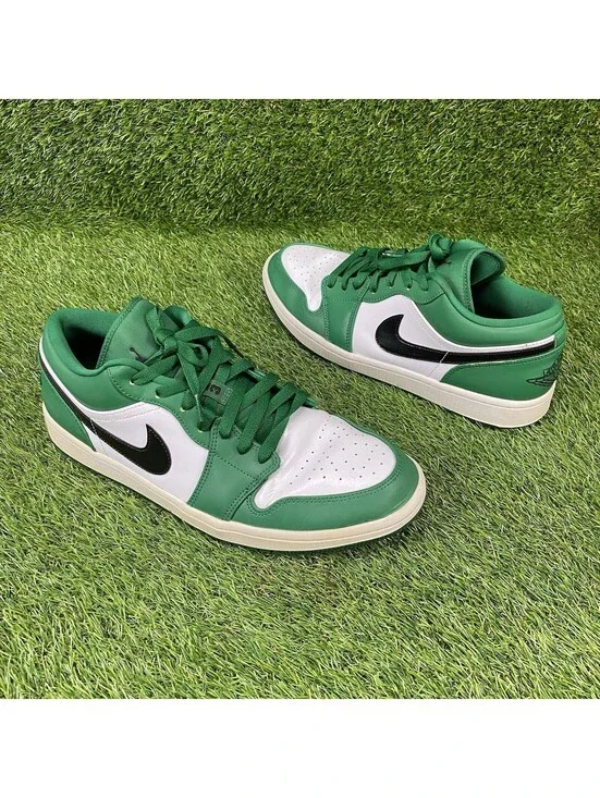 Jordan Air Jordan 1 Low Top Men’s Size 12 Athletic Sneaker Pine Green 553558-301