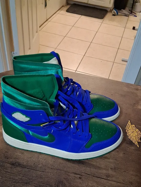 Jordan Men's High-Top Sneakers in Blue and Green