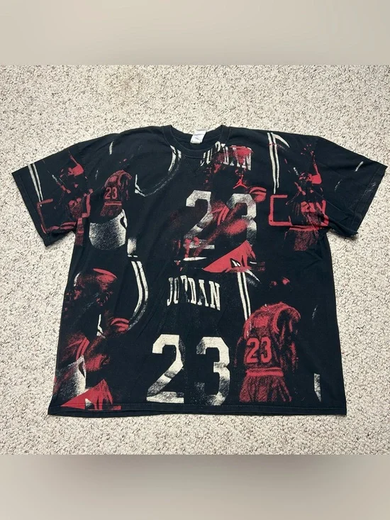 Vintage Air Jordan Michael Jordan All Over Print Shirt AOP 00s Size 3XL Graffiti