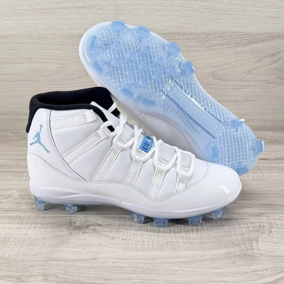 Jordan 11 Retro MCS Baseball Cleats White Legend Blue Mens 10 HM7326-104