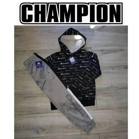 BOYS M CHAMPION CHAINSTITCH HOODIE & TRACK…