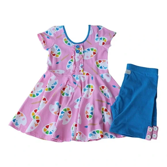 Eleanor Rose Perfect Palette Knit Annie Top Short Set. Size 10/12, 14/16
