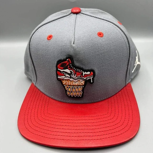 Air Jordan Hat Men Gray‎ Red Sundae League 23 Flavors Jumpman Snap Back Cap