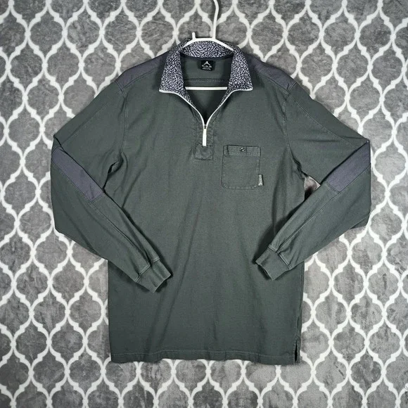 Jordan Jumpman Quarter Zip Shirt Men XLT Gray Elephant Print Collar Long Sleeve