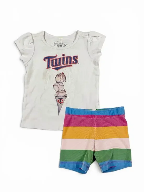 Amy Junnie Minnesota Twins Baseball Ice Cream Tee & Tucker + Tate Shorts 2