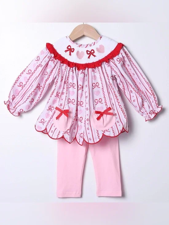 Valentine’s smocked legging set