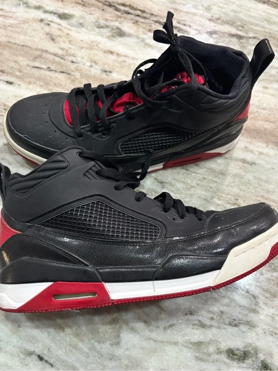 Jordan flight Men's Black and Red Sneakers