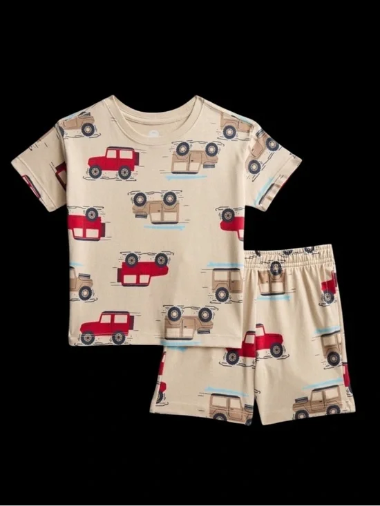 Boys 4T Vehicle Print Short Set