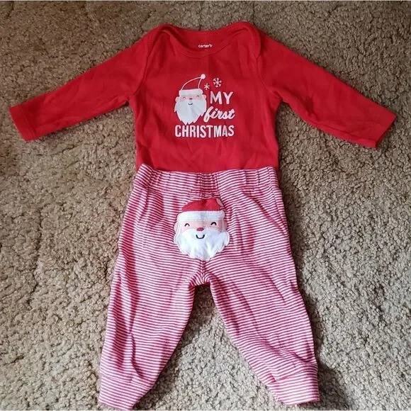 Adorable Baby's First Christmas Outfit Sz. 6 Mos.
