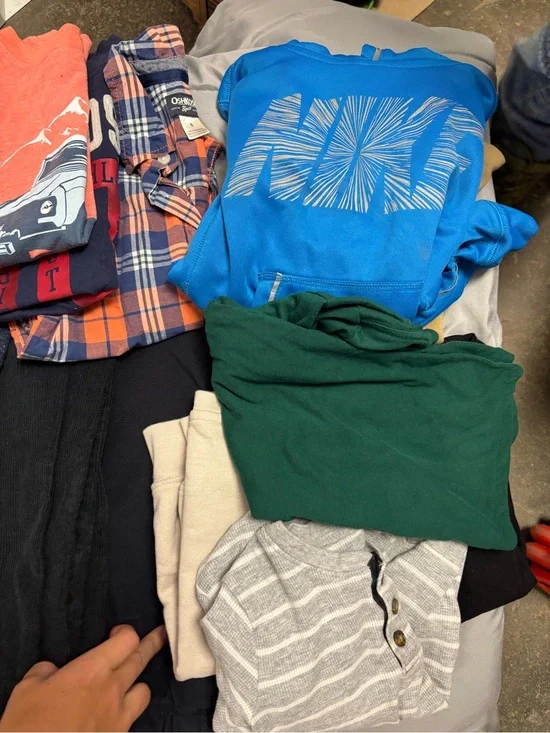 Kids Matching Set - Blue Plaid & Navy Mix