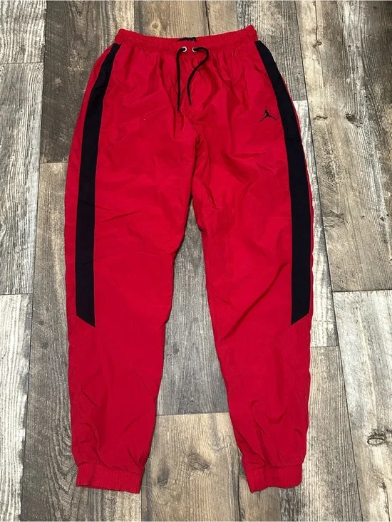 Jordan Pants Nylon Men's Athletic SportWear Diamond Red Size L