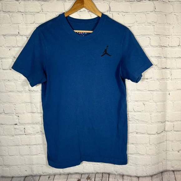 Jordan Mens‎ Jumpman Embroidered Logo T-Shirt Blue DC7485-493 Size M