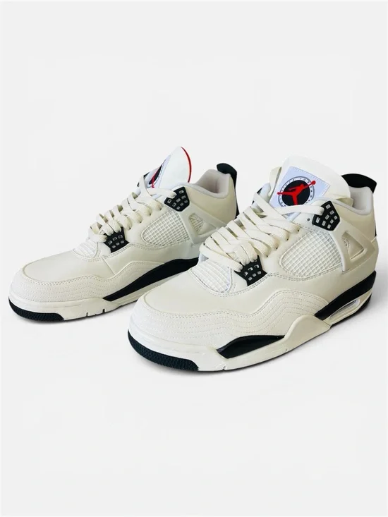 Air Jordan 4 Retro OG FC Off-White Basketball Sneakers MED TOP(SIZE 10.5)