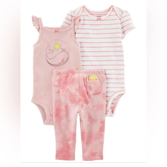 Baby 3-Piece Tie-Dye Outfit Set‎