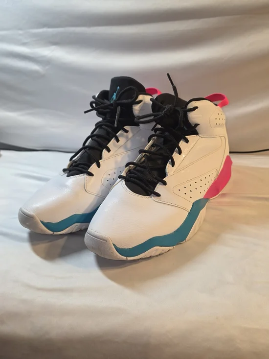 Jordan Sneakers with Teal & Pink Accents - Brand