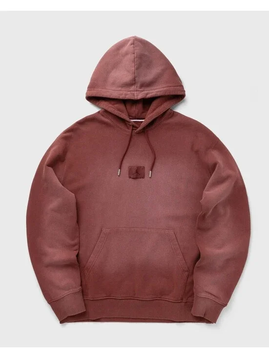 Size M - Jordan Flight Fleece Pullover Hoodie Dark Pony Red FV7249-231
