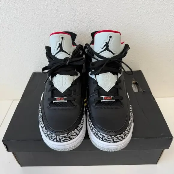 Air Jordan Son of Mars Low Black Red Custom Sneakers Shoes (580603-002) Size 9.5