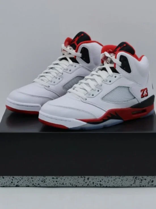Nike Air Jordan 5 Retro OG Fire Red Black Tongue