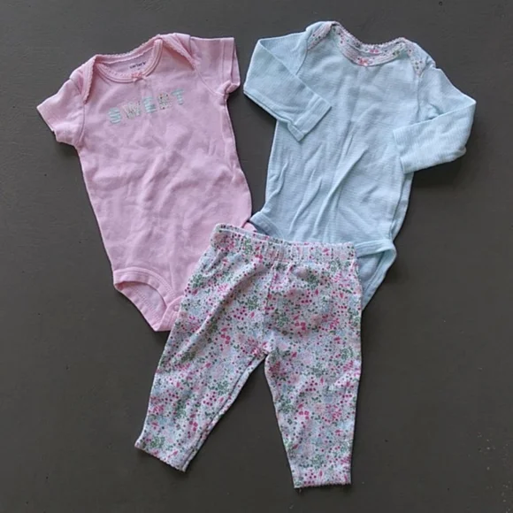 Carter's Baby Girl Matching Set, Size 3 Months