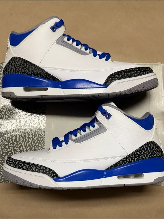 Nike Air Jordan 3 III Retro Racer Blue Mens size 10.5 Basketball shoes Rare!
