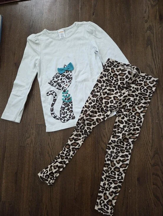 Gymboree Outlet Girls 5 Leopard Cat Outfit