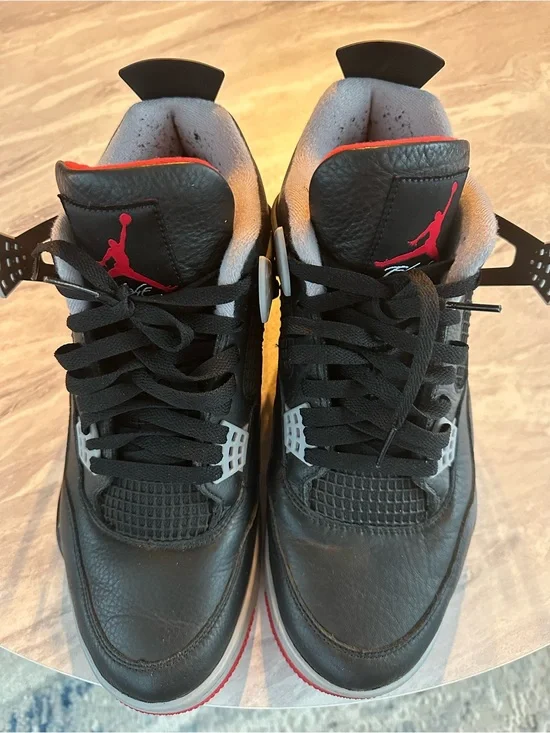 Nike Air Jordan 4 Retro Men’s Sneakers - Black/Red size 11 100% AUTH Great Condi
