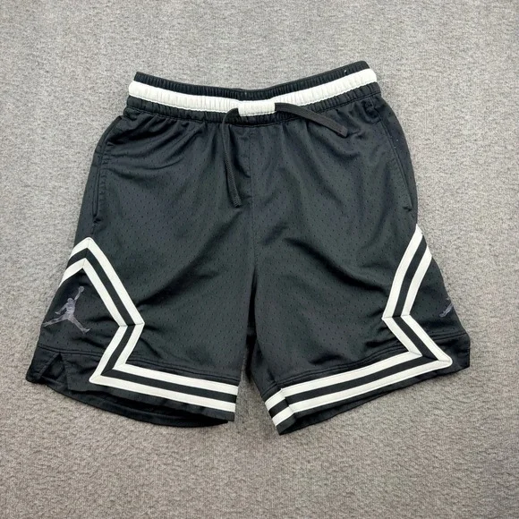 Jordan Dri-FIT Diamond Men's M Mesh Basketball Shorts‎ Black White DH9075-010