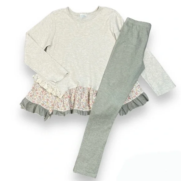 Naartjie Royal Rose Castle Dot Lace Top Leggings Set Girls‎ 10 Years