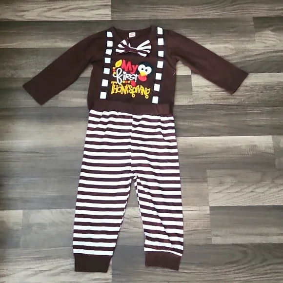 Autumn Clothing Infant  Thanksgiving Day Matching Set Unisex Size 18-24mo