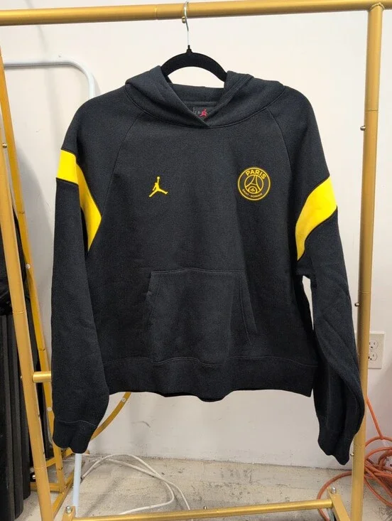 Jordan Brand x Paris Saint-Germain women's fleece hoodie Black Size Small NWT