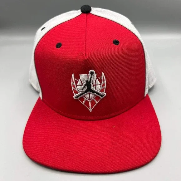 Air‎ Jordan Hat Men Red Gray Embroidered Jumpman Snap Back Cap
