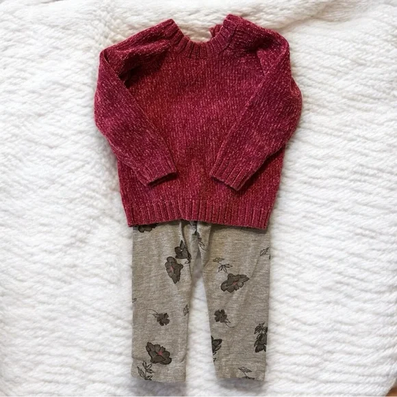 Jessica Simpson sweater and leggings set 18months