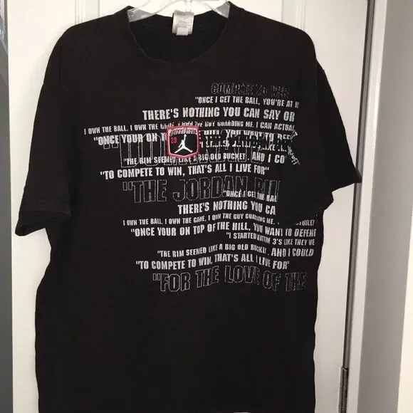 Worn Michael Jordan Rules basketball 23 t shirt L