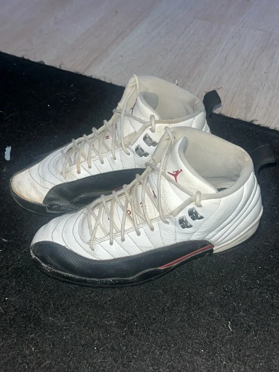 Jordan Men’s White/Black with Red Accent High-Top Sneakers