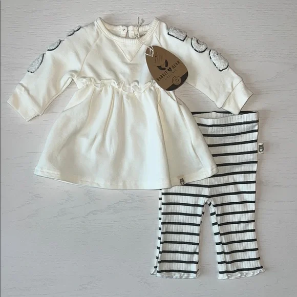 🎃 Rabbit + Bear Halloween Organic Cotton Set Sweatshirt 0-3 months