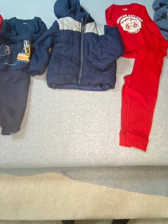 Boys Large Bundle Back To School Clothing Size 3 T Winter Coat and Shoes